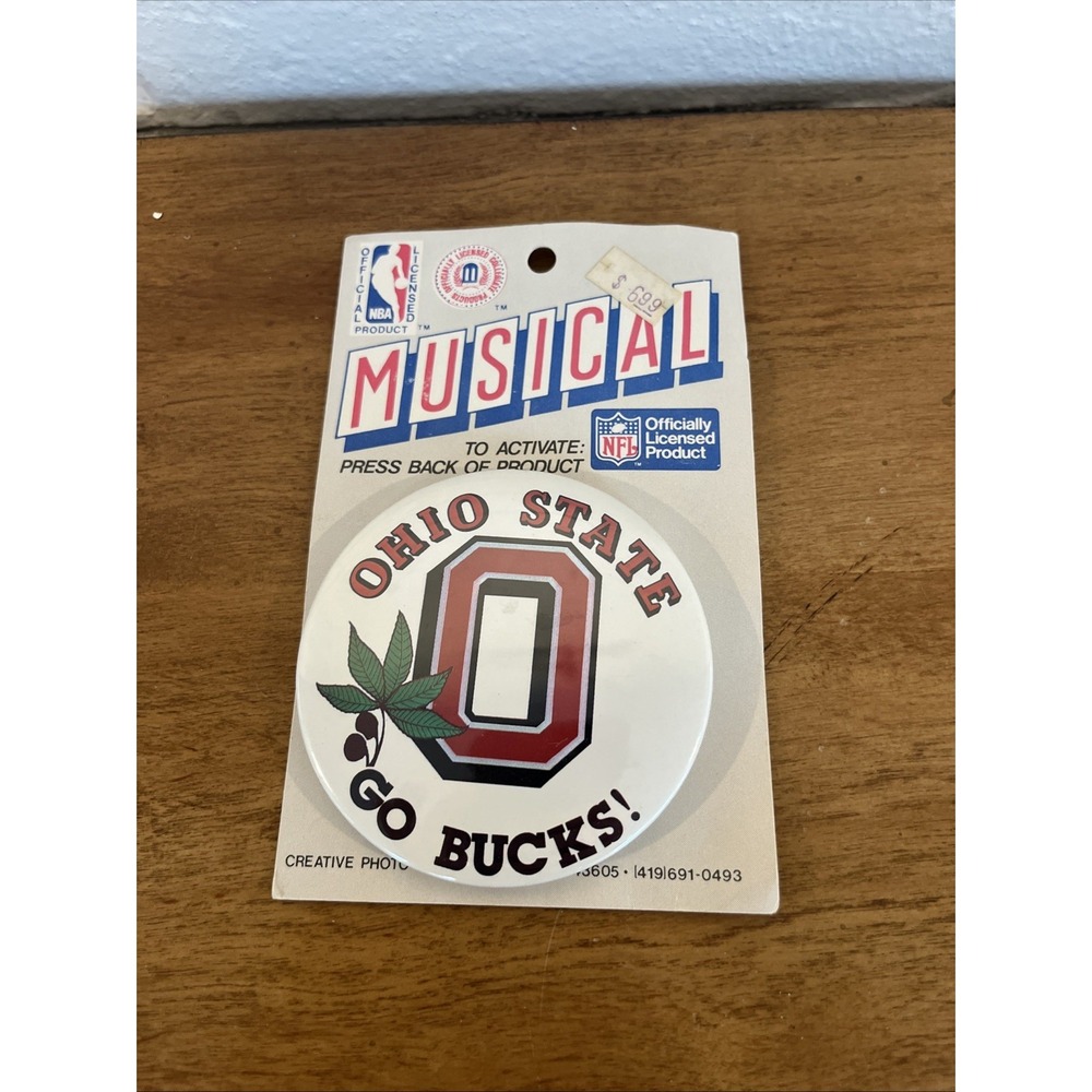 Vintage Ohio State University 3" Button Music Does Not Work